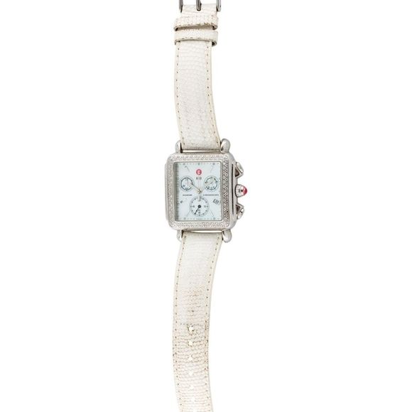 Michele Fantaci Diamond Deco Watch w/ extra straps